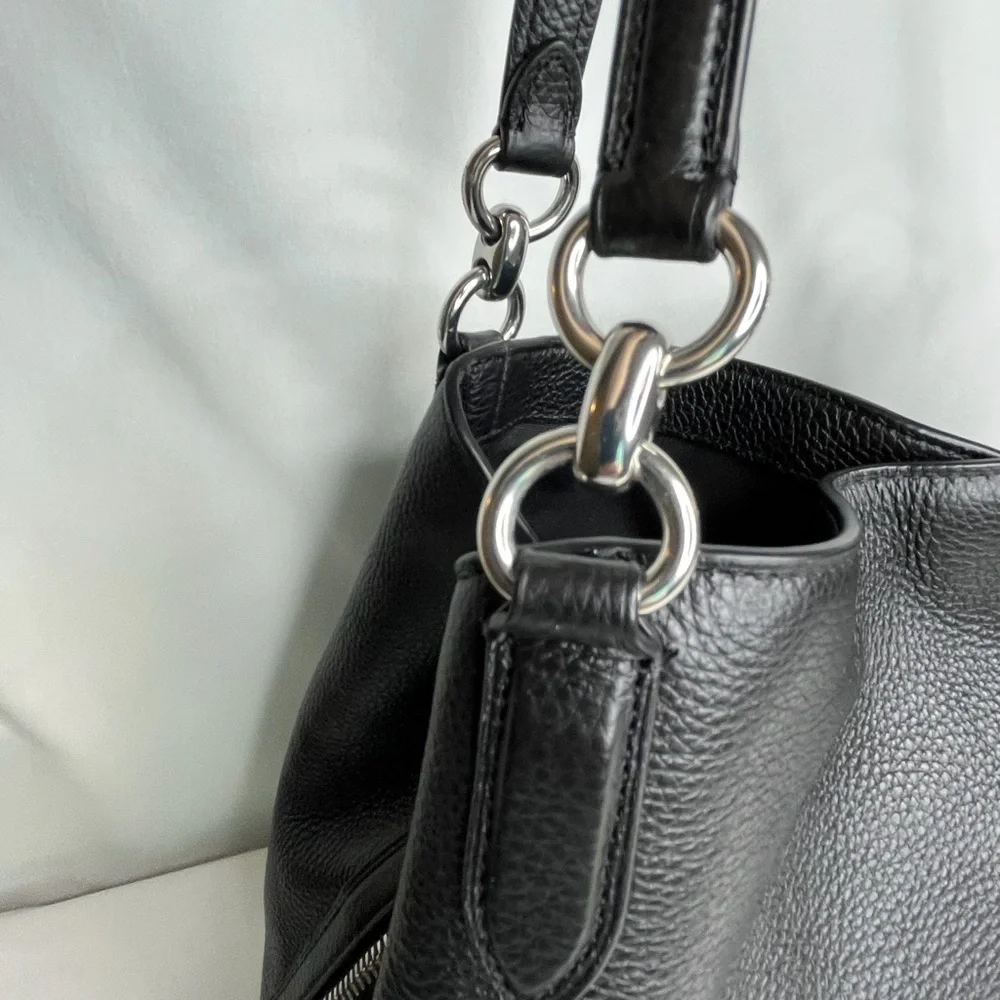 Coach Black Leather Shoulder Bag - Picture 15 of 16